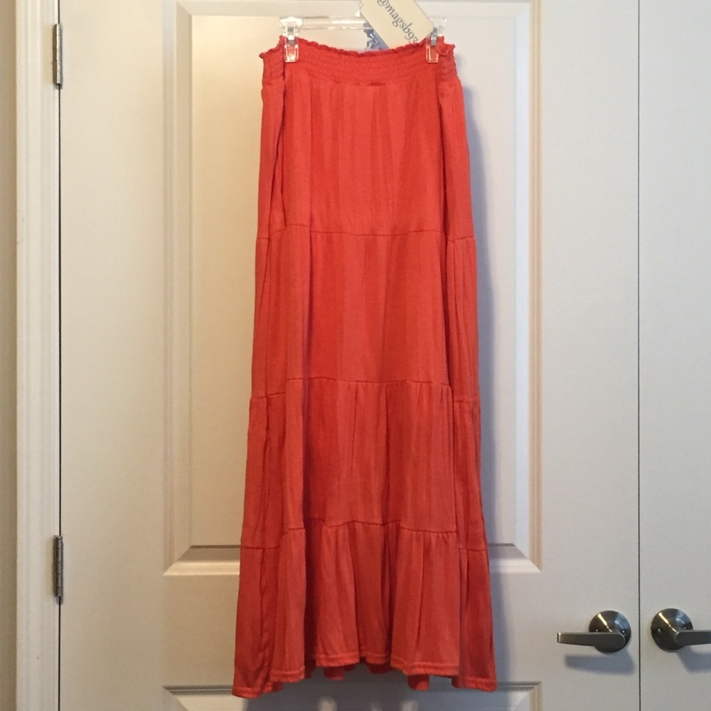 Cato Orange Tiered Skirt Size Medium